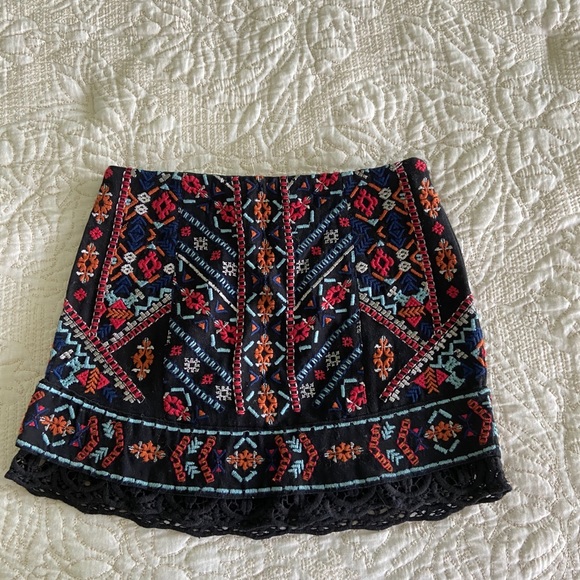 Urban Outfitters Dresses & Skirts - embroidered mini skirt!